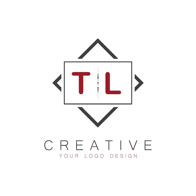 Logotipo inicial de monograma TL con diseño creativo de estilo cuadrado