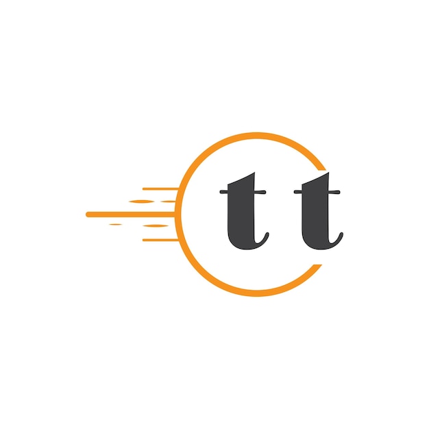 El logotipo inicial del monograma tt con diseño de estilo circular