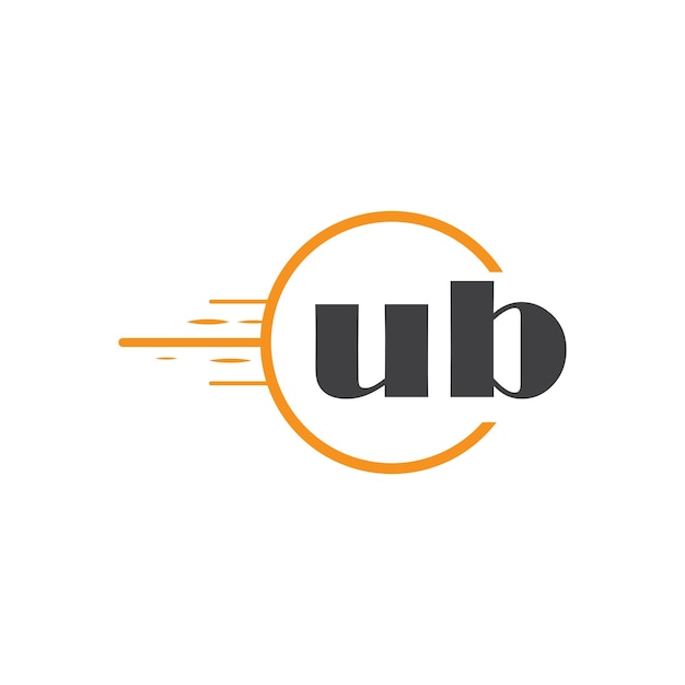 Logotipo inicial de monograma ub con diseño de estilo círculo