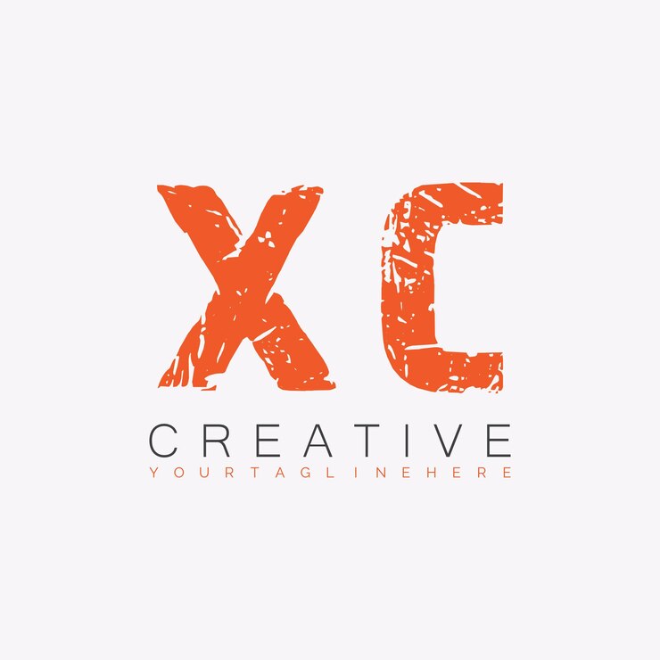 Vector logotipo inicial de monograma xc con diseño creativo de letras
