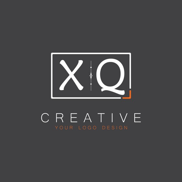 El logotipo inicial de monograma XQ para Creative con diseño de estilo cuadrado