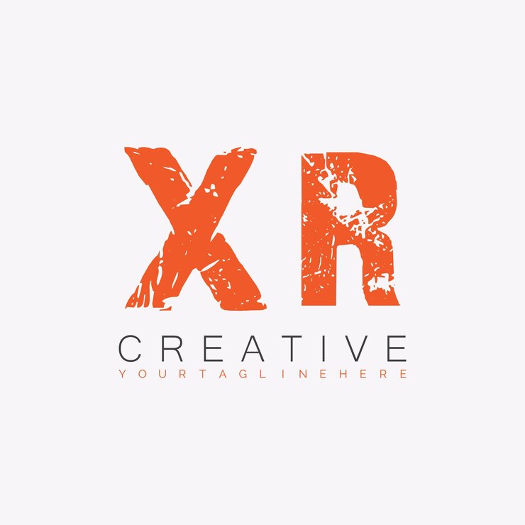 Vector logotipo inicial de monograma xr con diseño creativo de letras