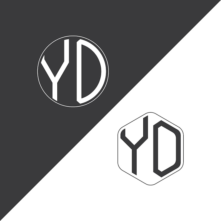 Vector logotipo inicial del monograma yo con forma de círculo y polígono diseño creativo del logotipo