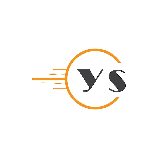 el logotipo inicial del monograma ys con un diseño de estilo circular