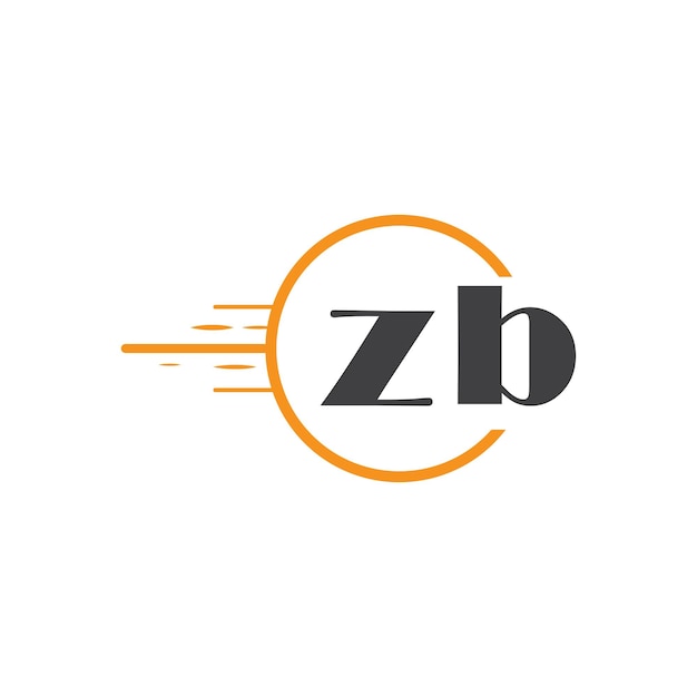 logotipo inicial de monograma zb con diseño de estilo círculo