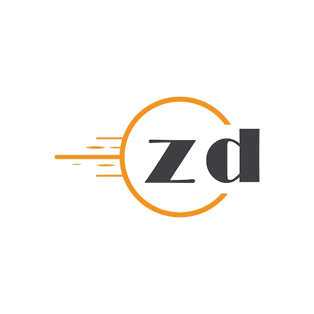 logotipo inicial del monograma zd con diseño de estilo círculo