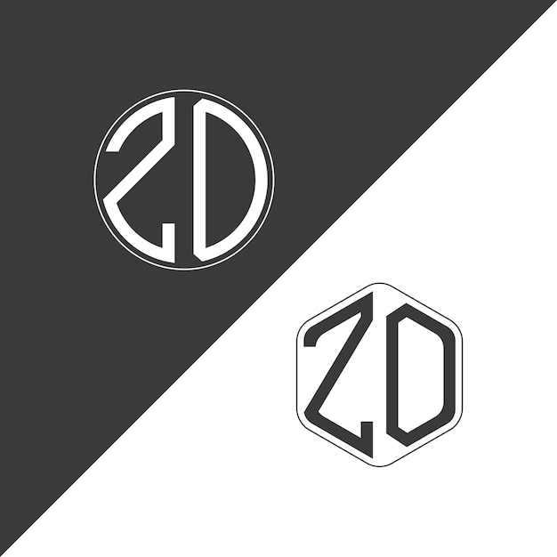 Logotipo inicial de monograma de ZO con diseño creativo de logotipo en forma de círculo y polígono