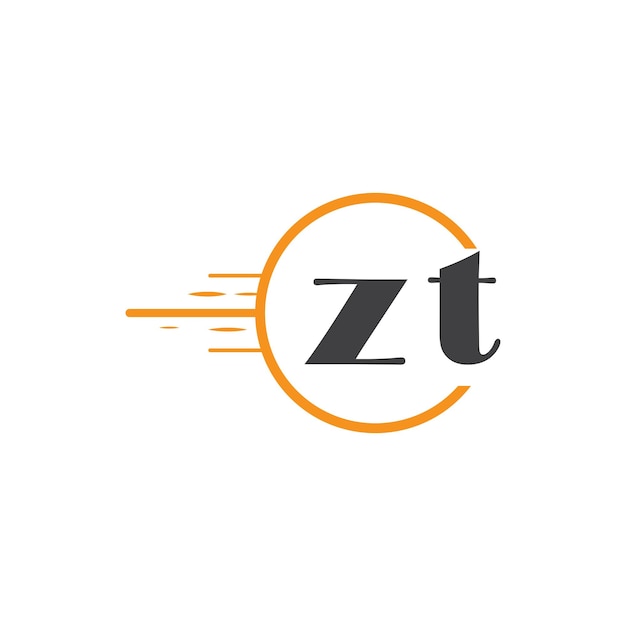 Logotipo inicial de monograma zt con diseño de estilo círculo