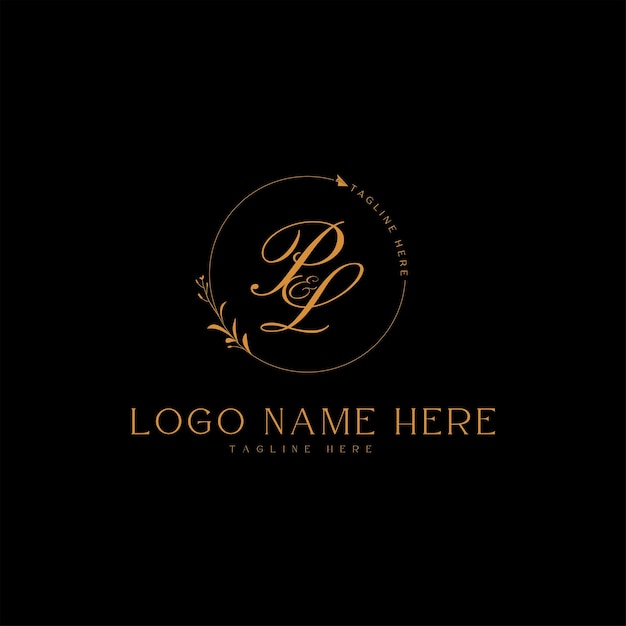 El logotipo inicial de PL es femenino y elegante.
