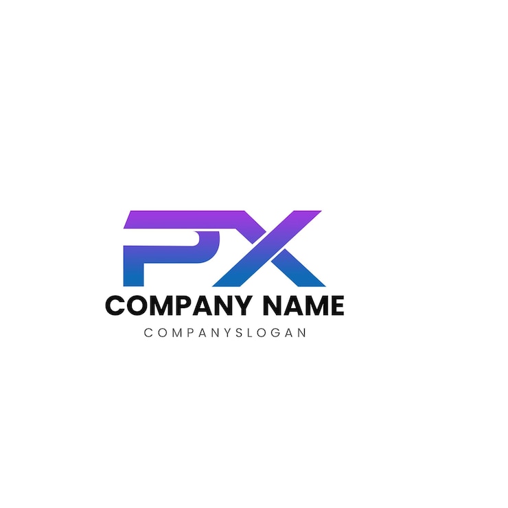 Vector el logotipo inicial de px