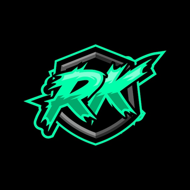 Logotipo inicial de rk gaming