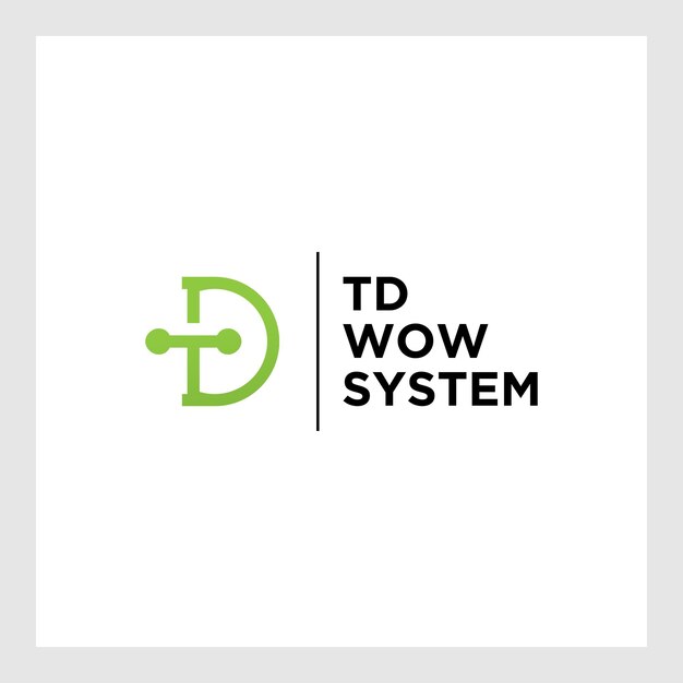 logotipo inicial TD DT Diseño de logotipo de alfabeto de letra de monograma inicial abstracto