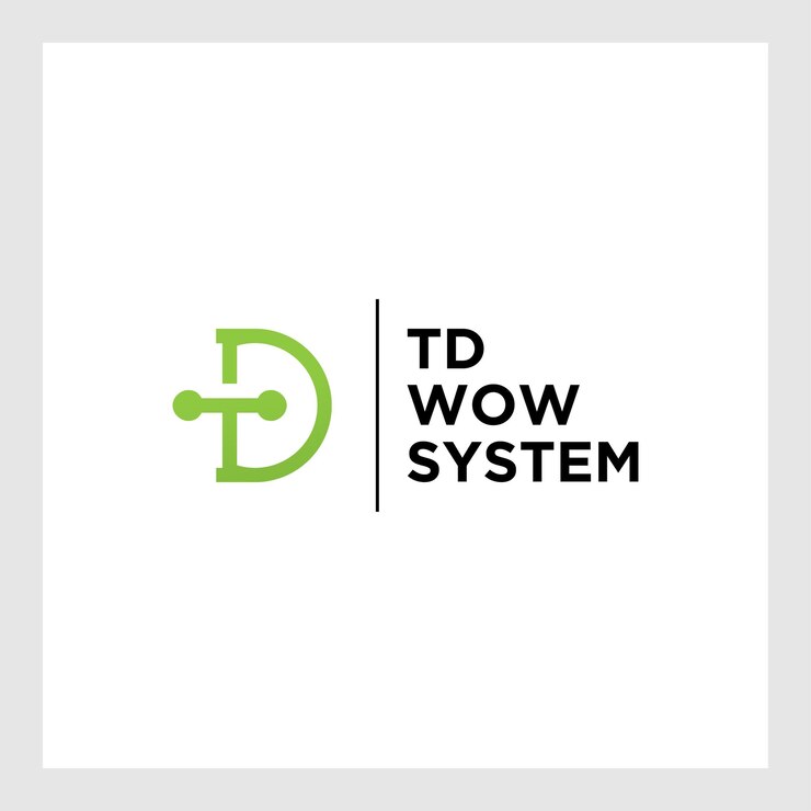 Vector logotipo inicial td dt diseño de logotipo de alfabeto de letra de monograma inicial abstracto