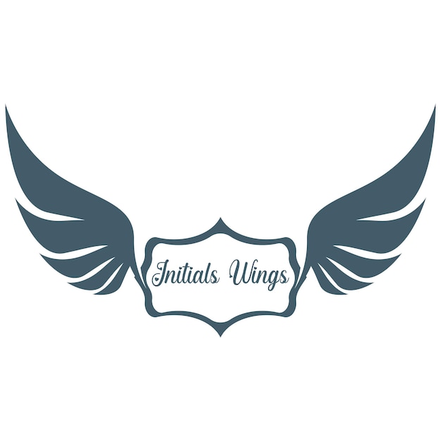 logotipo de iniciales de alas de pájaro adecuado para las iniciales de una empresa del sector empresarial