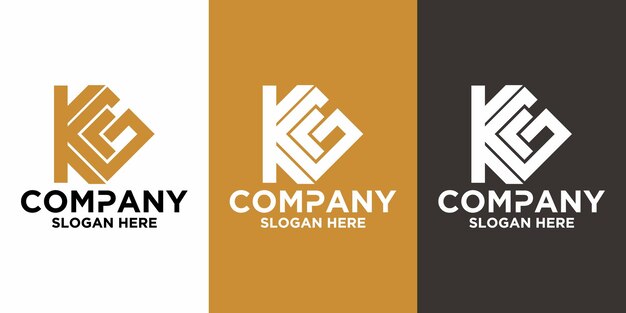 logotipo con las iniciales de la letra K G