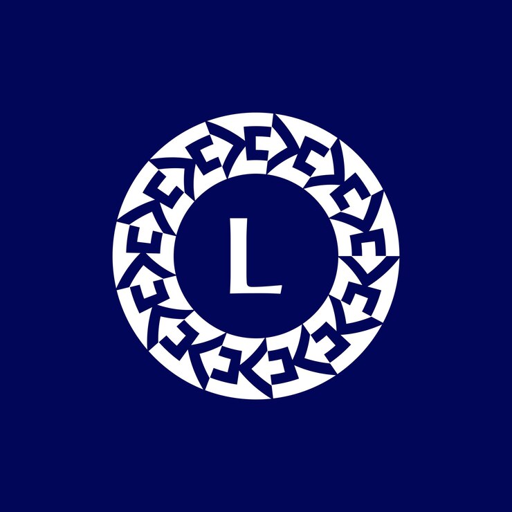 Vector logotipo iniciales letra l emblema de círculo moderno y elegante.