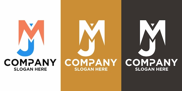 un logotipo con las iniciales M J es simple y adecuado para las necesidades empresariales