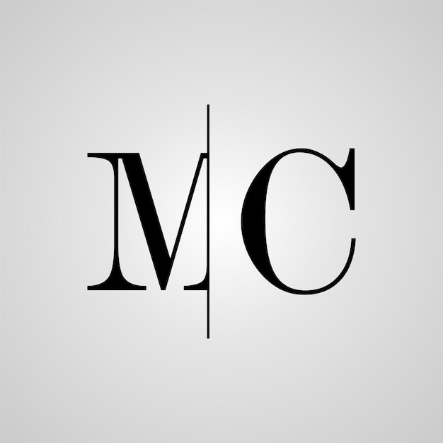 Logotipo de las iniciales MC - Identidad de marca minimalista y elegante