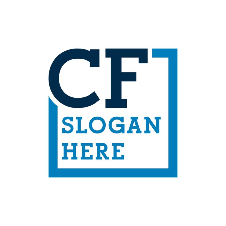 Vector logotipo de las iniciales mínimas c y f cf logotipo de la letra inicial cf