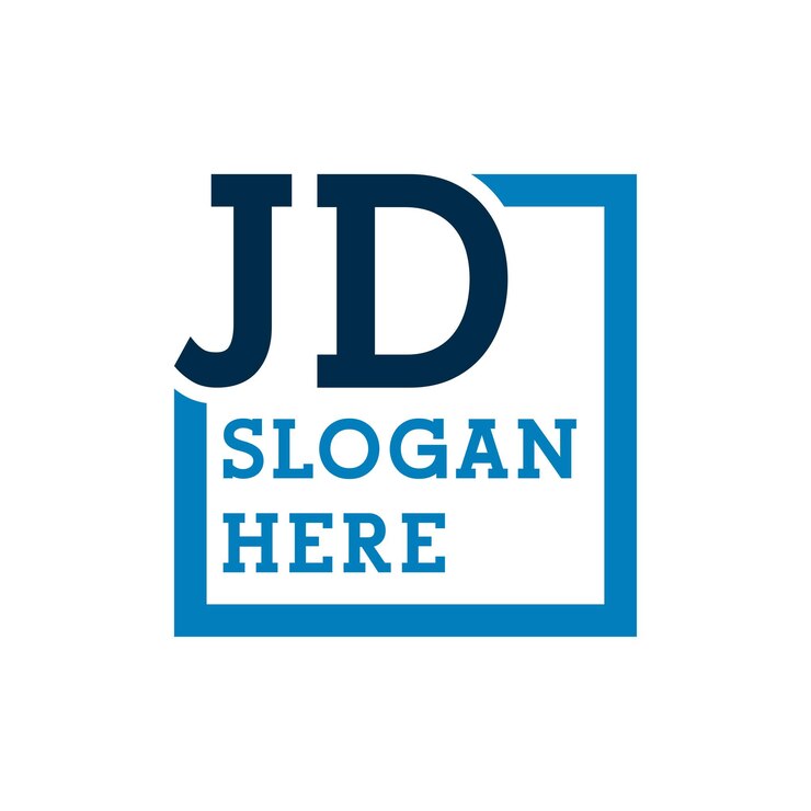 Vector logotipo de las iniciales mínimas j y d jd logotipo de la letra inicial jd