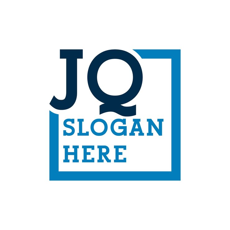Vector logotipo de las iniciales mínimas j y q jq logotipo de la letra inicial jq