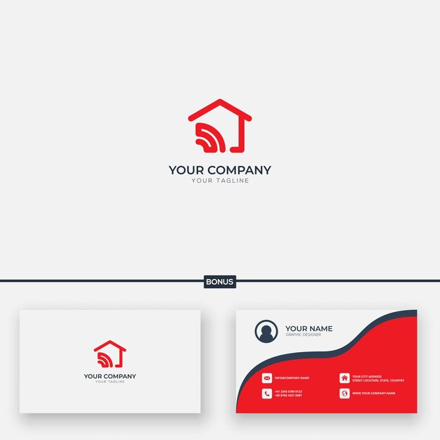 Logotipo de inicio logotipo de icono de casa de conexión simple