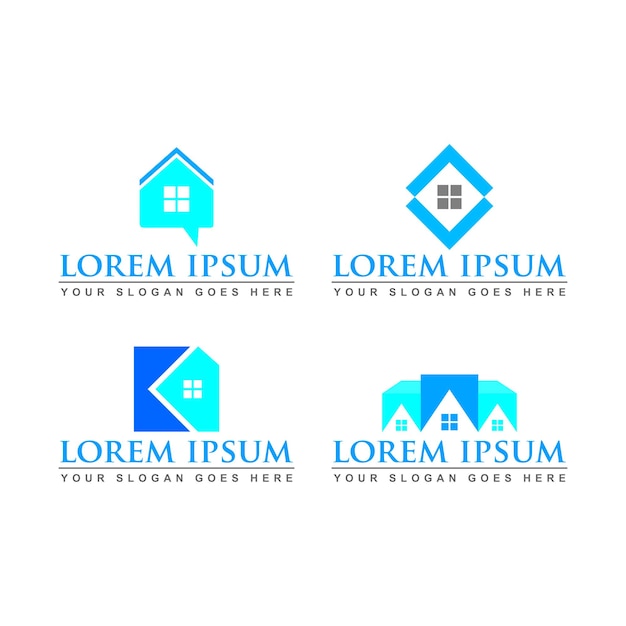 Vector logotipo inmobiliario logotipo de arquitectura