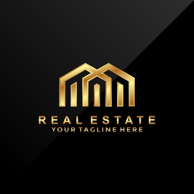 Logotipo inmobiliario de lujo