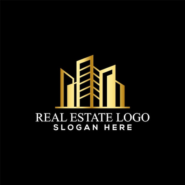 Logotipo inmobiliario de lujo