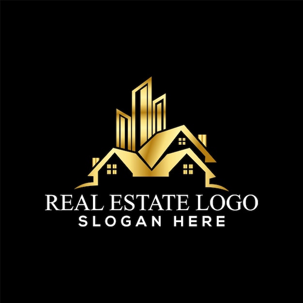 Logotipo inmobiliario de lujo
