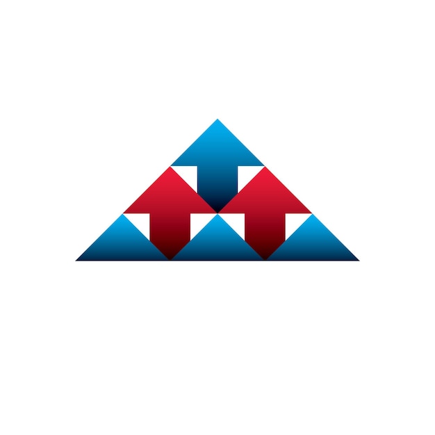 Logotipo de innovación empresarial aislado sobre fondo blanco. Impulso de vector flecha arriba, elemento de diseño gráfico. Concepto de aumento de la empresa.