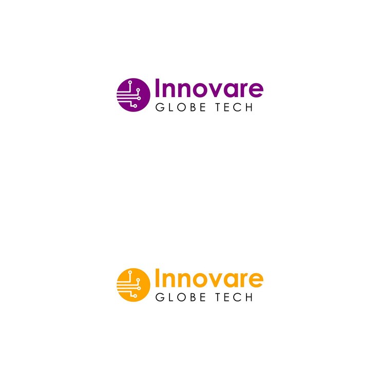 Vector el logotipo innovador del globo, el logotipo del circuito, la tecnología del logotipo