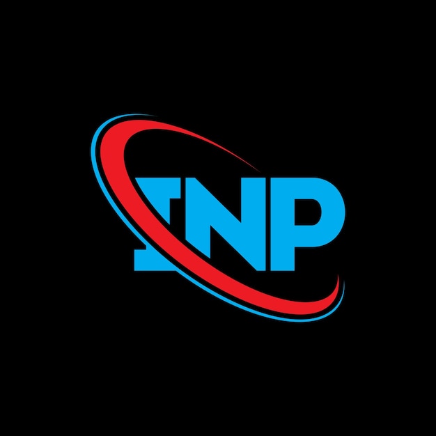 El logotipo de INP, la letra INP, el diseño del logotipo de la carta INP, las iniciales del logotipo INP vinculadas con un círculo y un monograma en mayúscula, el logotipo del tipo INP para el negocio tecnológico y la marca inmobiliaria.