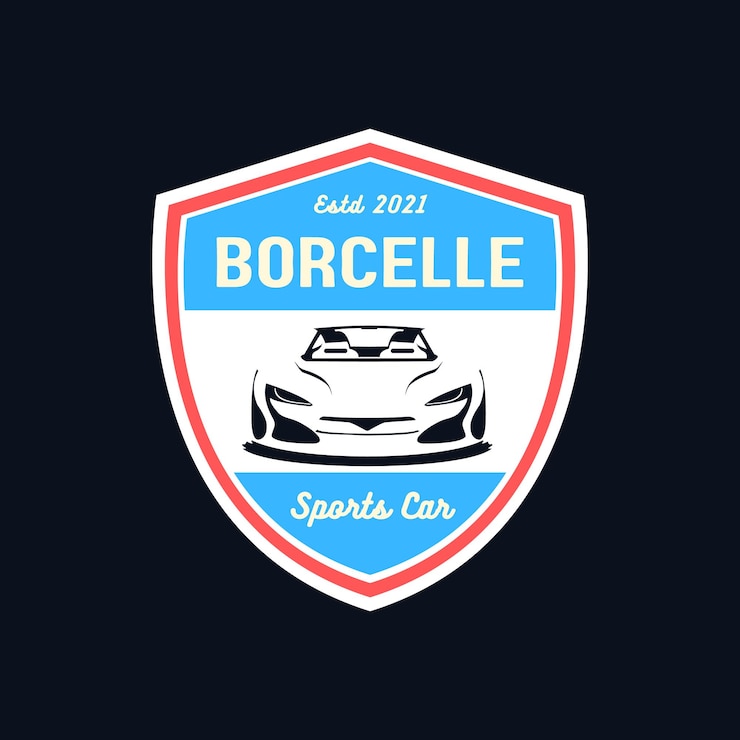 Vector el logotipo de la insignia de automóvil deportivo vectorial gratuito