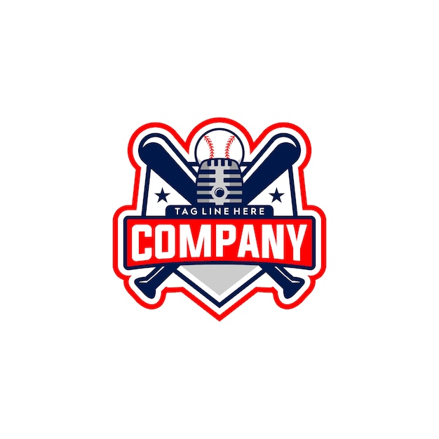 Logotipo de insignia de béisbol