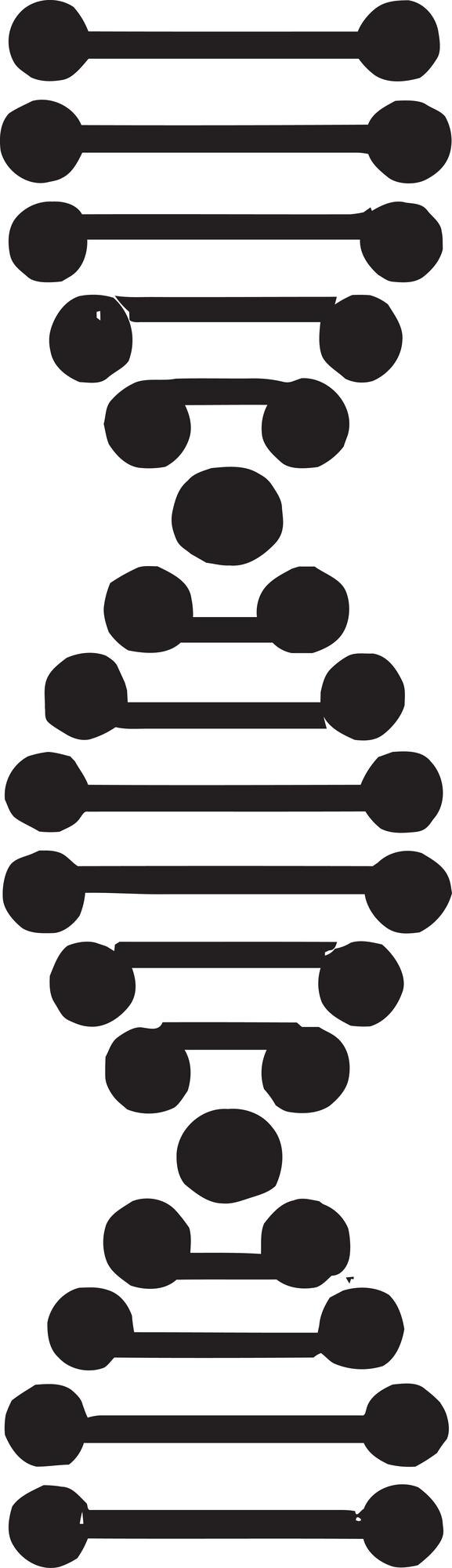 Vector el logotipo de la insignia del emblema del adn de la estructura de la vida
