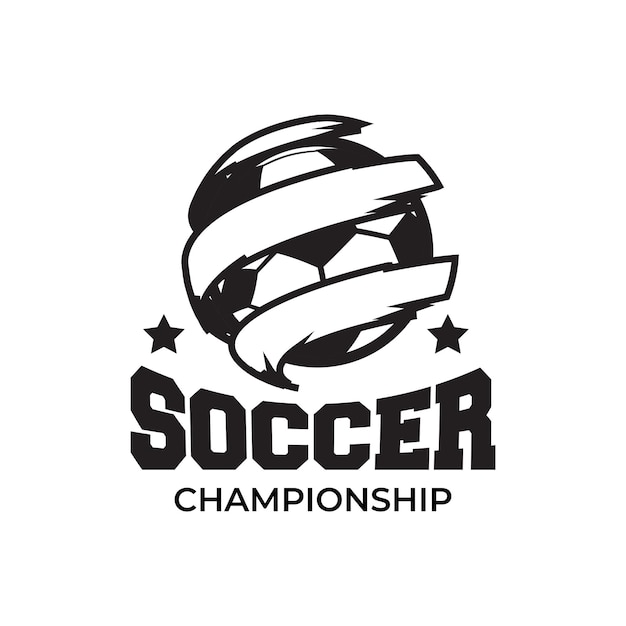 Logotipo de la insignia de fútbol, elementos del club de juego del equipo de fútbol apto para el campeonato o el equipo