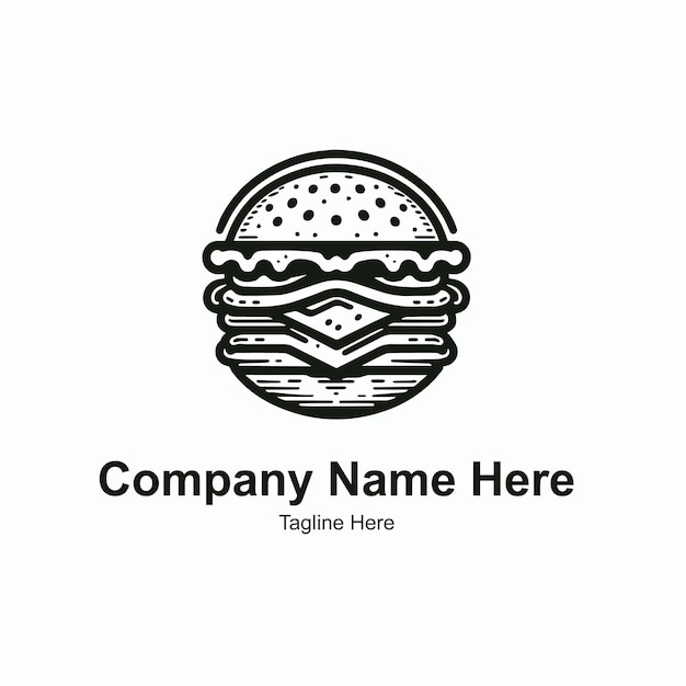 El logotipo de la insignia de hamburguesa es de línea mono.