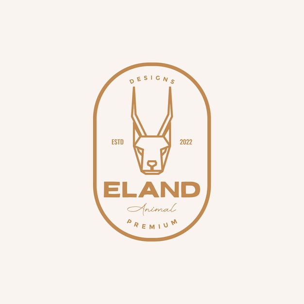 Logotipo de la insignia de la línea Head eland