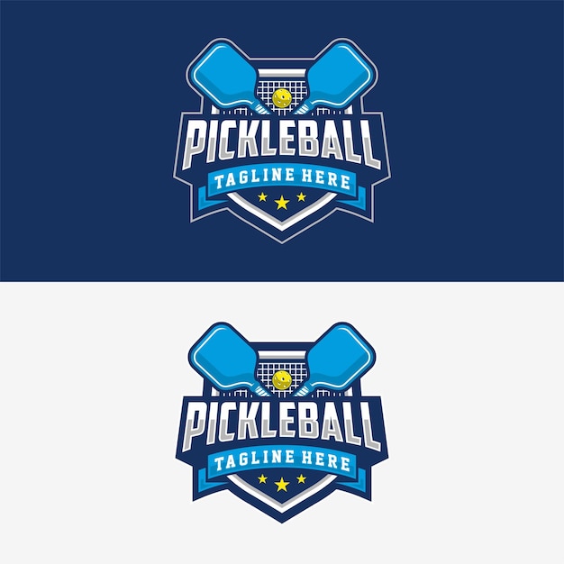 Logotipo de la insignia de Pickleball en un estilo minimalista moderno