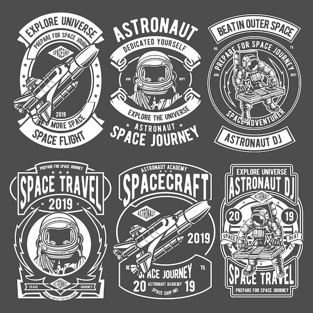 Logotipo de insignias de astronauta