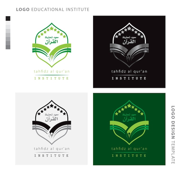 logotipo de instituciones educativas logotipo de academia escolar con estrellas de libro abierto