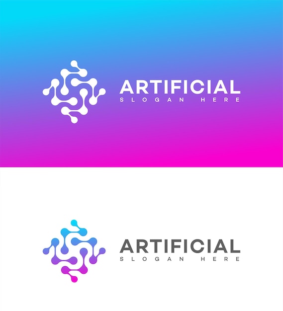 Logotipo de inteligencia artificial icono marca identidad signo símbolo