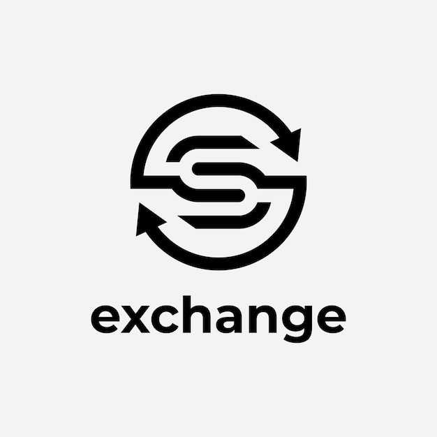 logotipo de intercambio moderno letra S diseño moderno logotipo de tecnología minimalista cripto