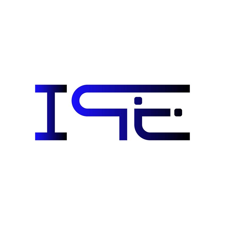 Vector el logotipo de ipe es una tipografía abstracta, un diseño vectorial moderno y mínimo.