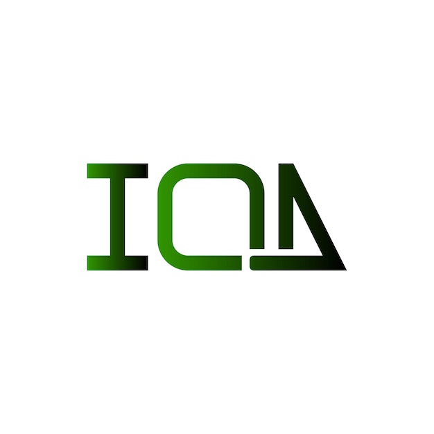 El logotipo de IQA es una tipografía abstracta, un diseño vectorial moderno y minimalista.