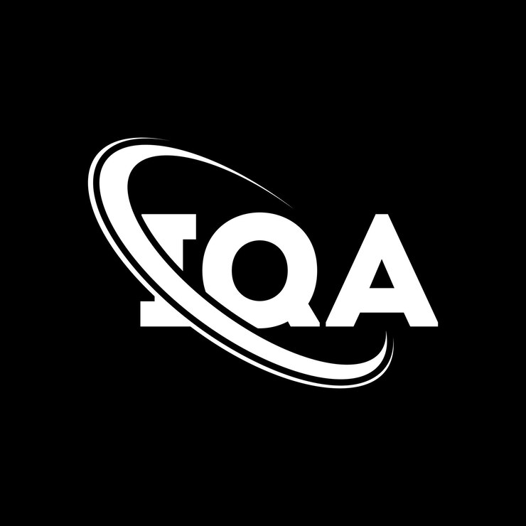 Vector el logotipo de iqa, la letra iqa, el diseño del logotipo, las iniciales, el logotipo iqa vinculado con círculo y mayúscula, el logo de monograma, la tipografía iqa para el negocio tecnológico y la marca inmobiliaria.
