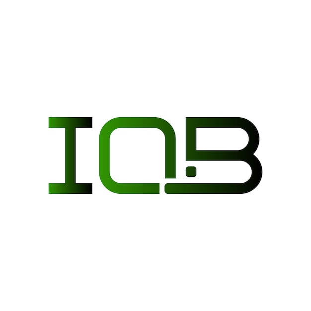 El logotipo de IQB es una tipografía abstracta, un diseño vectorial moderno y minimalista.