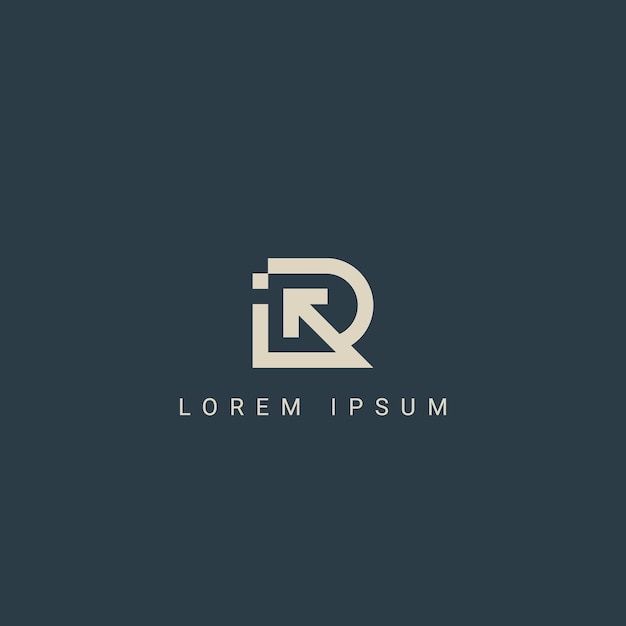 El logotipo IR basado en iniciales creativas mínimas y el logotipo IR letra RI monograma elegante creativo IR