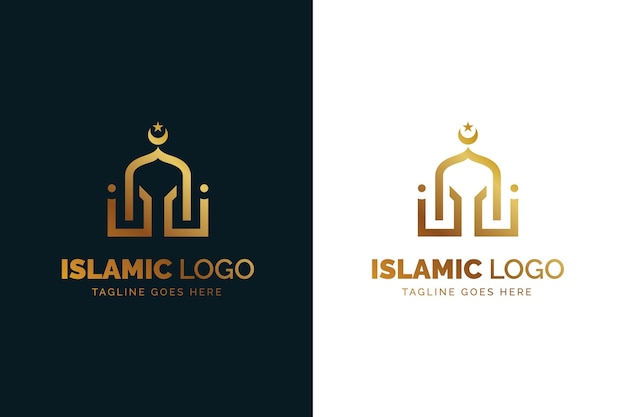 Logotipo islámico en dos colores.